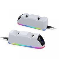 Зарядная станция RGB для 2-х геймпадов с индикаторами заряда DualSense 5, DOBE TP5-0528 [АКСЕССУАРЫ]